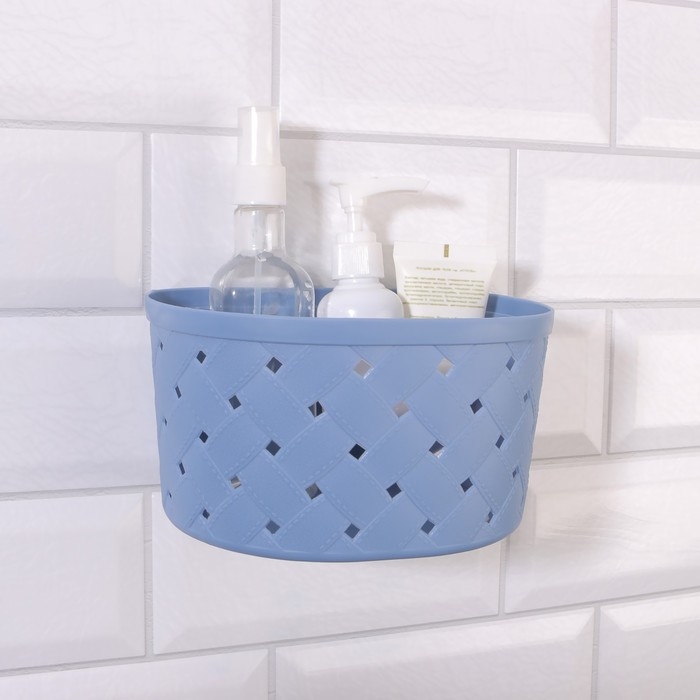 Органайзер для хранения, навесной, 1 секция, с клеевыми крючками, 16,5 × 12 × 9 см, цвет МИКС Органайзер для хранения, навесной, 1 секция, с клеевыми крючками, 16,5 × 12 × 9 см, цвет МИКС