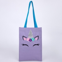 Шопер детский для девочки с допиками &laquo;Единорожик&raquo;, 32х23см