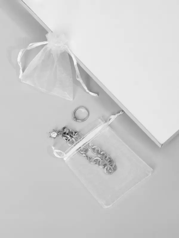 Набор мешочков подарочных 100шт., 7&times;9, цвет белый (1716475)