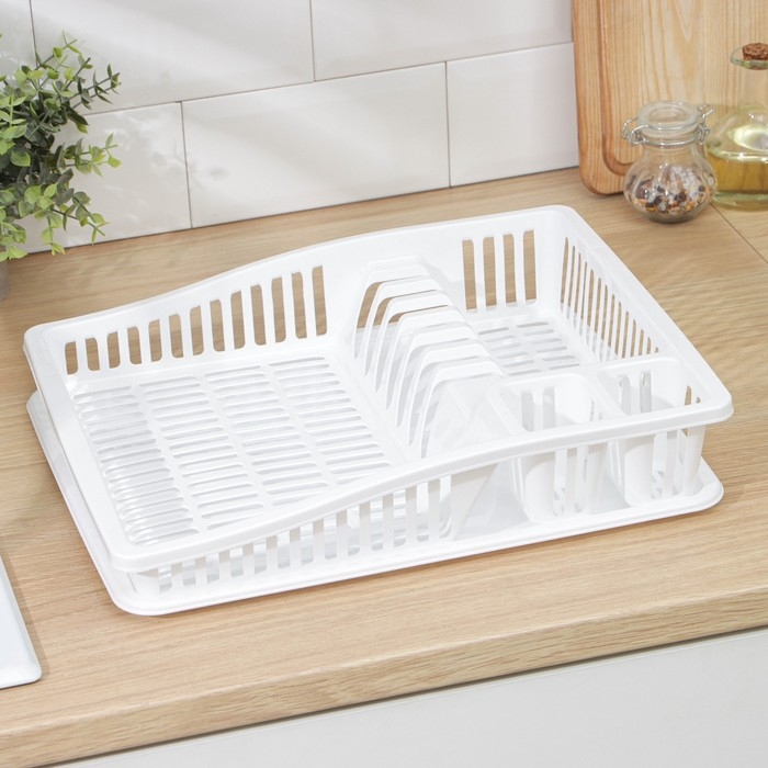 Сушилка для посуды DDSTYLE «Степ», 38×31×8 см, цвет МИКС Сушилка для посуды DDSTYLE «Степ», 38×31×8 см, цвет МИКС