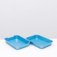 Туалет перламутровый средний с сеткой 36 х 26 х 6,5 см голубой Туалет перламутровый средний с сеткой 36 х 26 х 6,5 см голубой