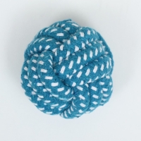 Мячик из каната, до 50 г, 6 см, синий Мячик из каната, до 50 г, 6 см, синий