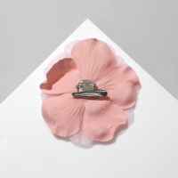 Брошь-заколка текстильная &laquo;Цветок&raquo; анютины глазки, цвет персиковый