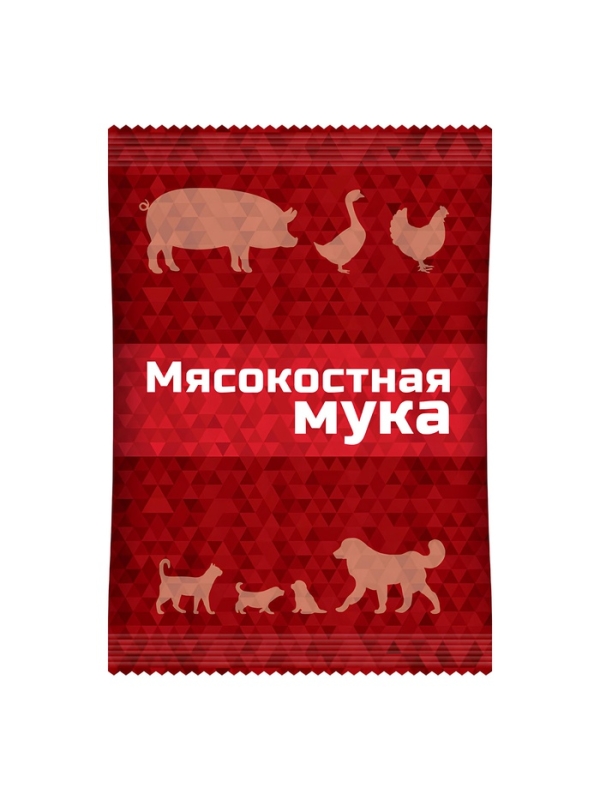 Мясокостная мука для кормления свиней, птицы, а также кошек и собак, 600 г