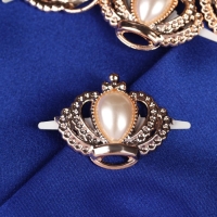 Декоративные элементы на прокол &laquo;Короны&raquo;, 4 &times; 2,5 см, 10 шт, цвет золотой