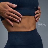 Топ в рубчик, р-р M, цвет синий Топ в рубчик, р-р M, цвет синий