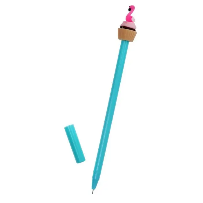 Ручка - прикол гелевая &laquo;Фламинго на кексе&raquo;, МИКС