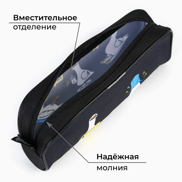 Пенал школьный текстильный &laquo;Чилим&raquo; Чайка, 20&times;8&times;4 см