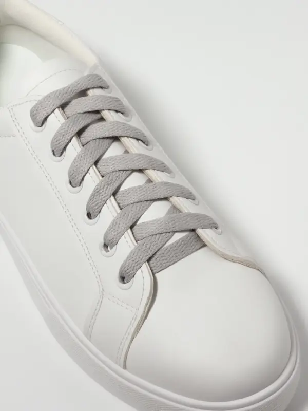 Шнурки для обуви, пара, плоские, 8 мм, 120 см, серые