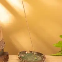 Подставка под благовония &laquo;Экзотическая рыбка&raquo;, 10&times;14&times;2 см, керамика, зелёная