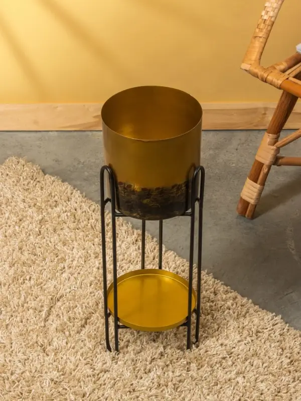 Кашпо на подставке "Хани" железо 18х18х56 см