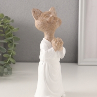 Сувенир полистоун "Кот-мастер карате" 6,5х6,5х18,5 см