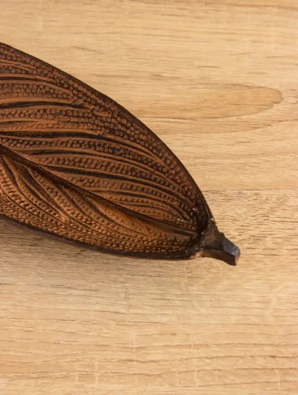 Подставка под благовония "Лист" алюминий 23х8х2 см, оранжевый