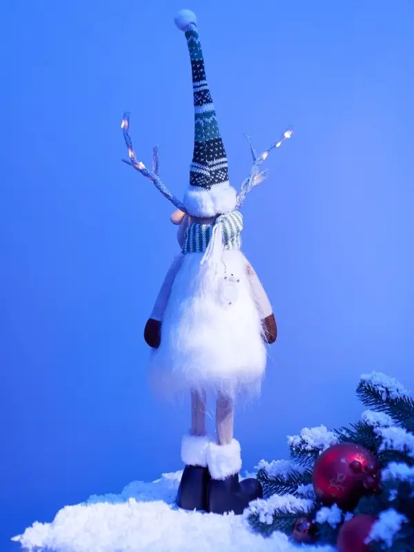 Фигура текстиль &laquo;Новогодний лосик&raquo; 58 см, 10 LED, от батареек АА&times;3, свечение тёплое белое