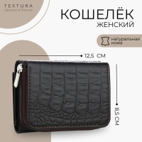 Кошелёк женский на молнии, TEXTURA, цвет коричневый Кошелёк женский на молнии, TEXTURA, цвет коричневый