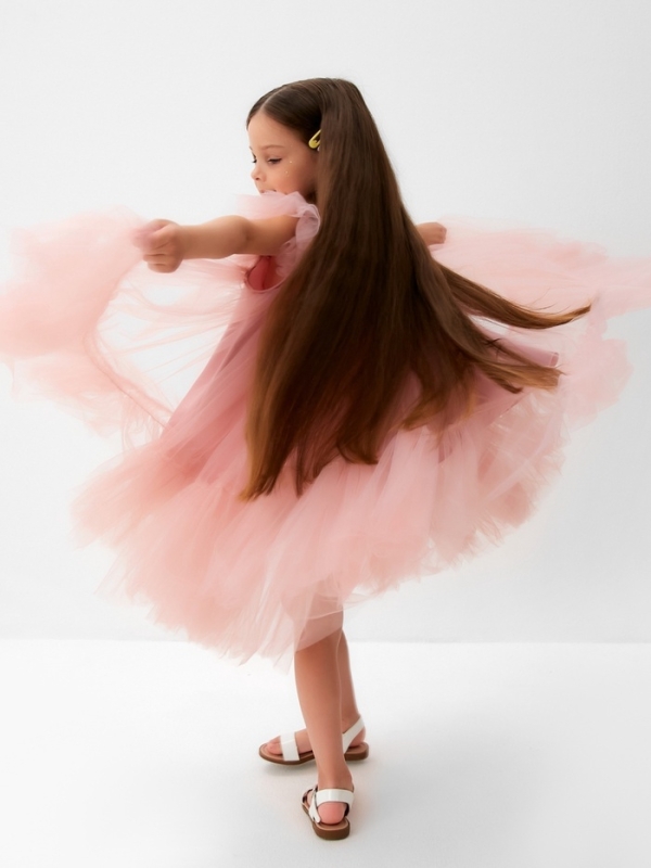 Платье детское с пышной юбкой KAFTAN, рост 98-104, розовый