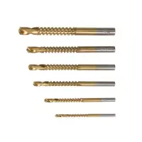 Набор сверл фрезерных универсальных ТУНДРА, HSS, TiN, цилиндр. хвостовик, 3 - 8 мм, 6 шт.