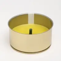 Свеча уличная антимоскитная ароматическая, 10х4,5 см, 120 г, 6 ч, цитронелла, желтый