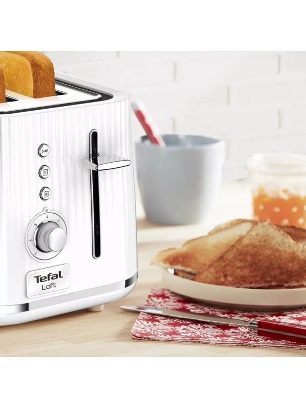Тостер Loft 2S TT761138, белый, 850 Вт