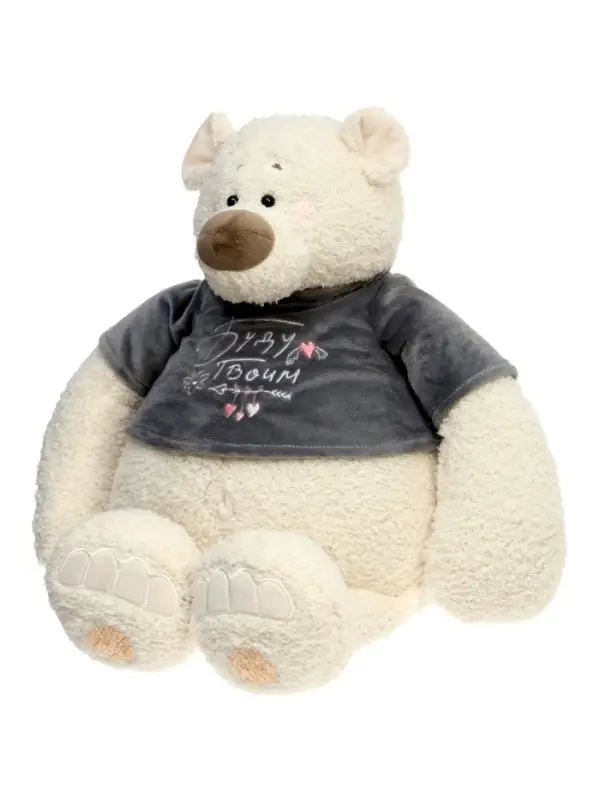 Мягкая игрушка "Медведь Тато в графитовой майке", 37 см ММТато/38/гр