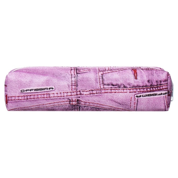 Пенал школьный на молнии "Джинса" Calligrata, сиреневый