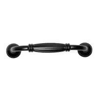 Ручка-скоба мебельная PC176, м/о 96 мм, цвет черный