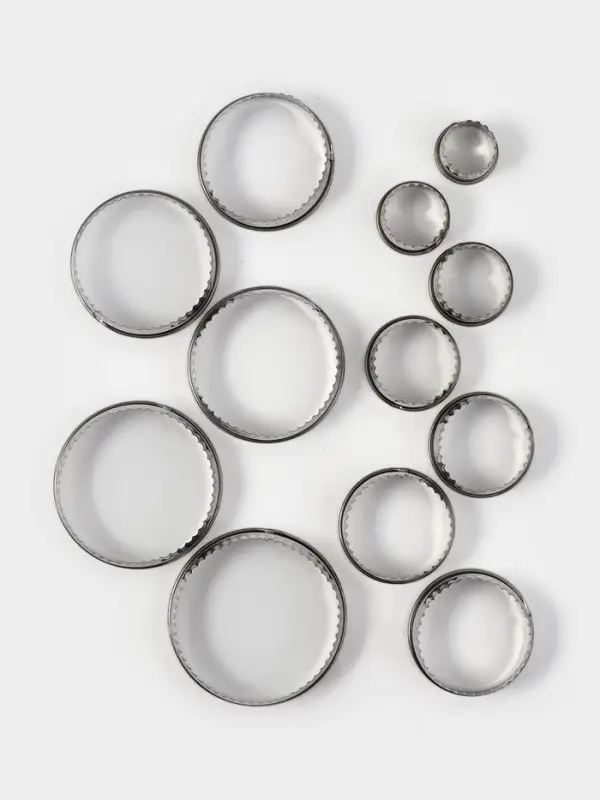 Набор форм для вырезания "Волна" 12 шт, d 3,5-10,5 см, h 3 см