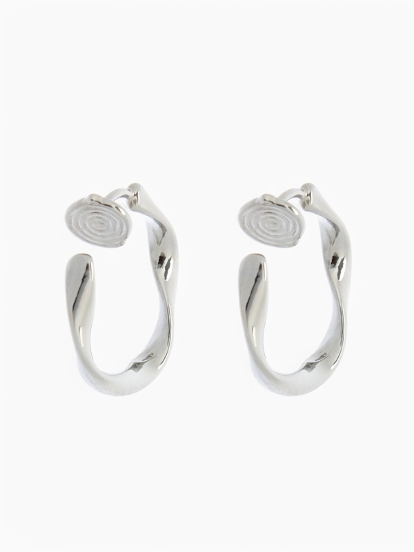 Клипсы &laquo;Тренд&raquo; кольцо жгутик, цвет серебро