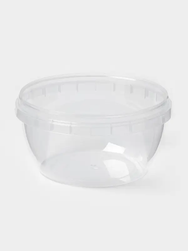 Банка "Супница" прозрачная 365 мл  с крышкой