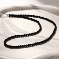 Бусины на нити шар №3 гранёный &laquo;Шпинель&raquo;, цвет чёрный, 35 см