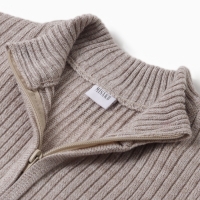 Костюм детский вязаный (кофта и брюки) MINAKU, цвет бежевый, рост 128 см