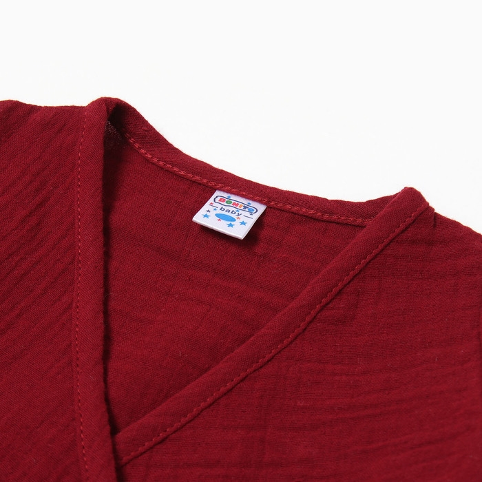 Распашонка детская, цвет бордовый, рост 56 см