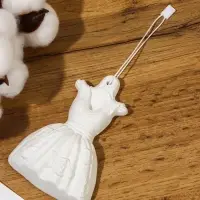 Аромакулон (аромакамень) "Платье"для локальной ароматизации воздуха арома маслами, 12х8 см, натураль