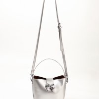 Сумка женская, 27*7*12, отд на молнии, длин ремень, серебро Сумка женская, 27*7*12, отд на молнии, длин ремень, серебро