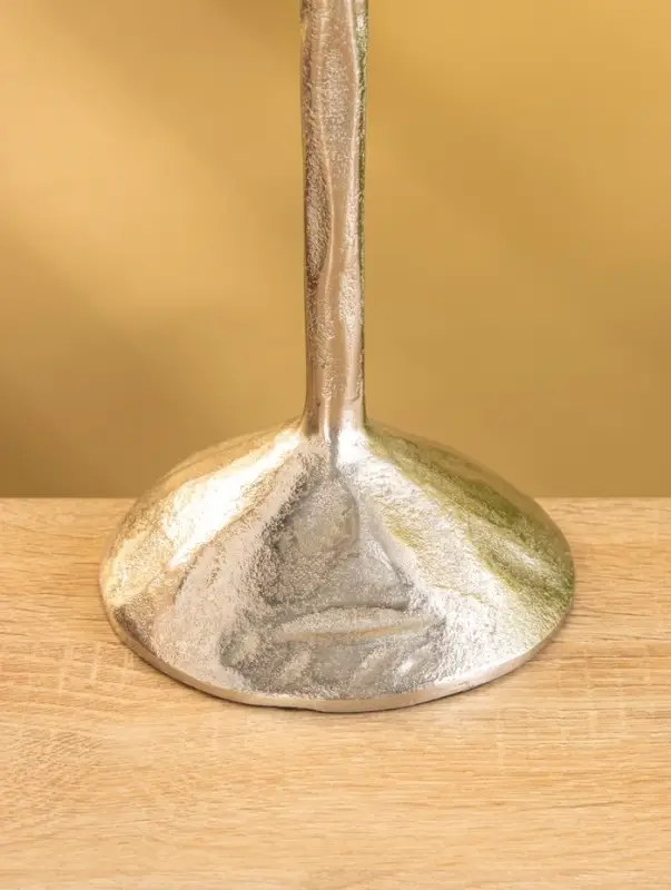 Подсвечник "Айси" алюминий 39 см, цв. серебро