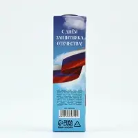 Ручка пластик с колпачком "23 Февраля", синяя паста 0.5 мм