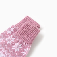 Новый год. Носки женские шерстяные, цвет сиреневый/белый, р-р 25-27 Новый год. Носки женские шерстяные, цвет сиреневый/белый, р-р 25-27