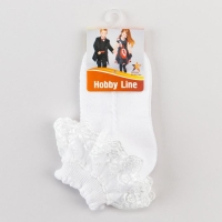 Носки детские с рюшей, цвет белый, размер 18-20 (29-31)