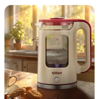 Чайник электрический стеклянный КТ-8711- 1.7 л