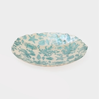 Блюдо для подачи "Дельмар" 33 см, цвет бирюзовый