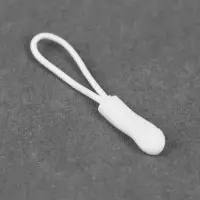 Язычок - пуллер для молнии, 2.5 см, 6&times;0.8 см, 10 шт., белый