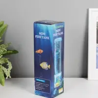 Светильник "Аквариум с рыбками" LED RGB 4,5Вт USB серебро 8,7х8,7х27 см