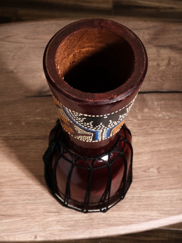 Сувенирный музыкальный инструмент "Барабан Джембе" махагон, 18х18х40 см