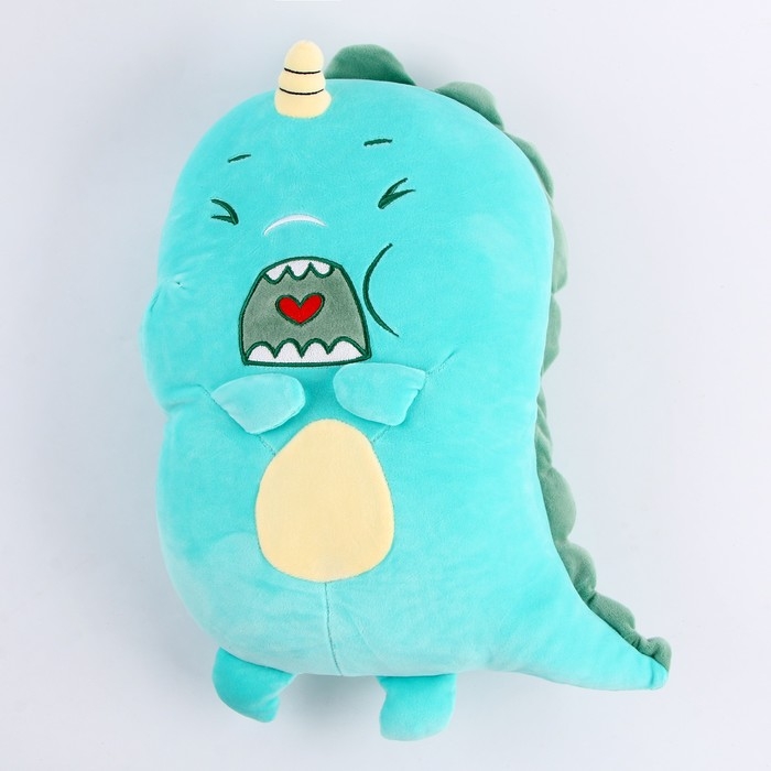 Мягкая игрушка &laquo;Динозаврик&raquo; с сердцем, 40 см, цвет зелёный