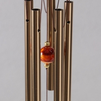 Музыка ветра металл от сглаза "Знак "ОМ" 5 трубочек h=55см