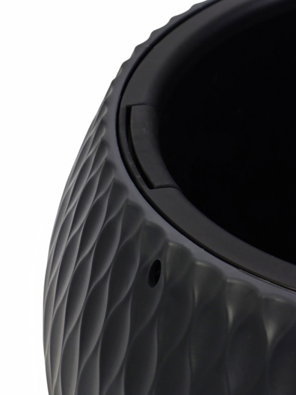 Кашпо "Жемчужина" подвесное 4л, графитовый