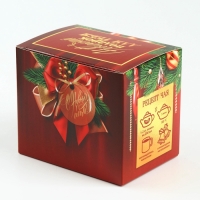 Подарочный набор новогодний &laquo;Счастья в Новом году&raquo; чай чёрный, 50 г и кружка керамическая, 300 мл