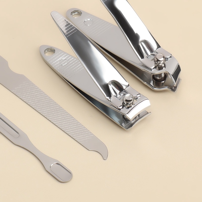 Набор маникюрный &laquo;NICE DAY&raquo;, 6 предметов, в футляре, цвет розовый