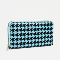 Кошелёк на молнии, цвет чёрный/бирюзовый Кошелёк на молнии, цвет чёрный/бирюзовый