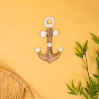 Декор интерьерный "Якорь" дерево 23х2х40 см, цв. белый